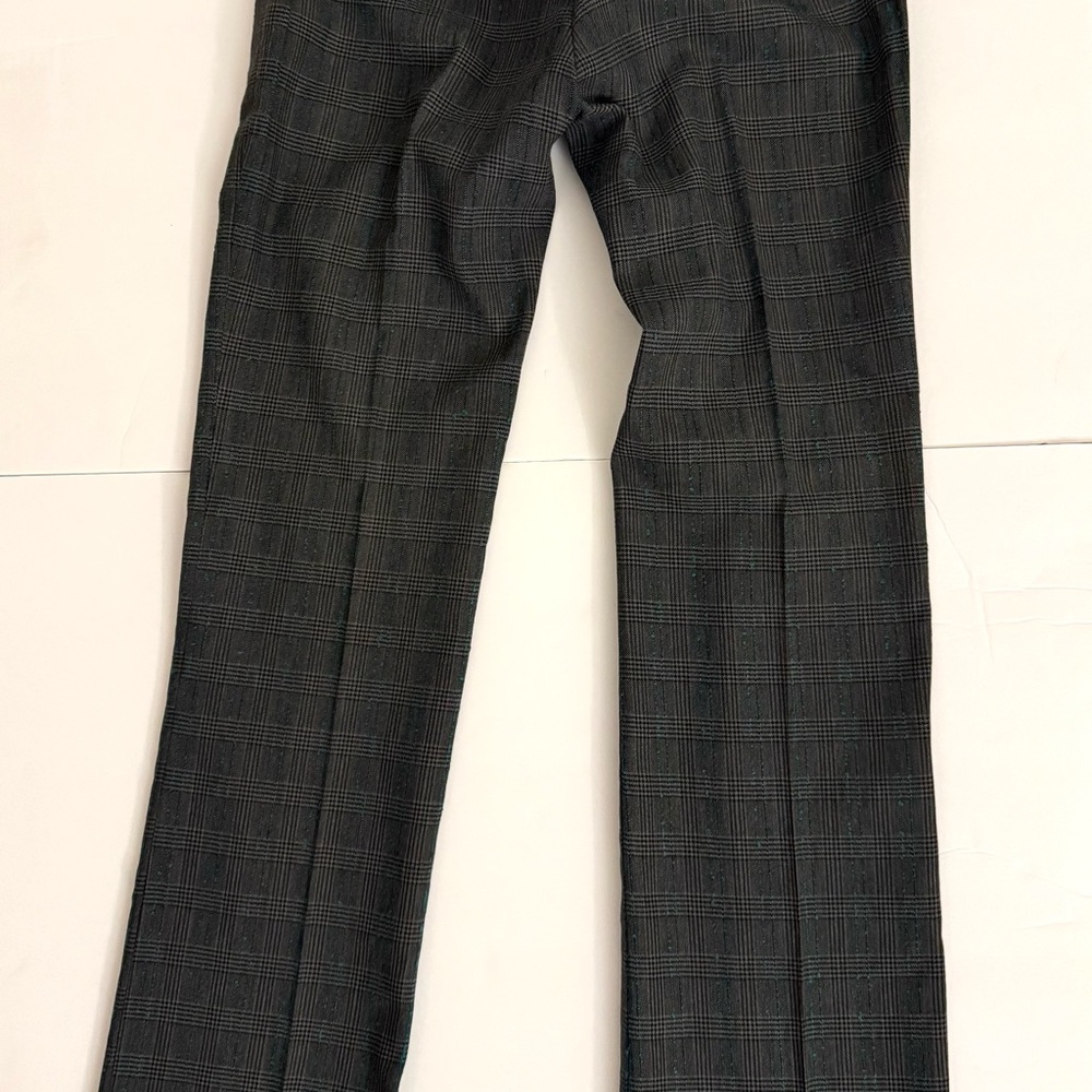 Womyn Gray Plaid Trousers - Picture 9 of 12
